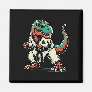 T-rex Dinosaur Karate Taekwondo Martial Arts Magnet
