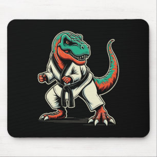 T-rex Dinosaur Karate Taekwondo Martial Arts  Mouse Pad
