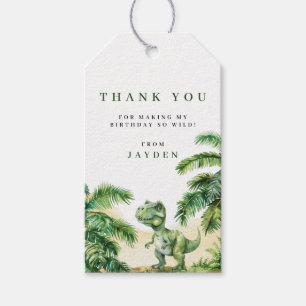 T-Rex Dinosaur Kids Birthday Gift Tags
