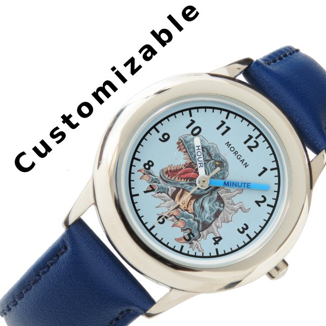 T-Rex Dinosaur Kids' Personalised Watch for Boys (Creator Uploaded)