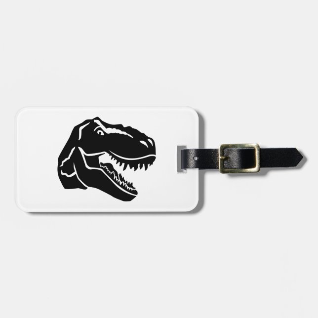 T-Rex dinosaur Luggage Tag (Front Horizontal)