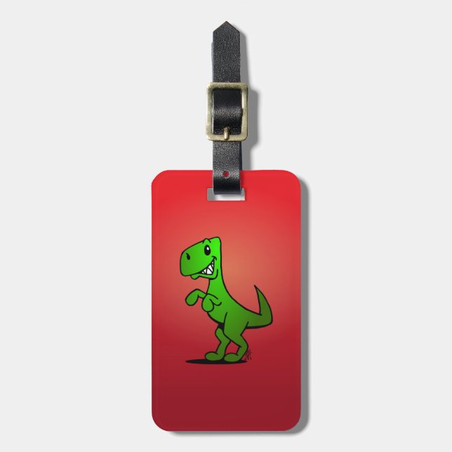 T-Rex - Dinosaur Luggage Tag (Front Vertical)