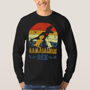 T Rex Dinosaur Mamasaurus Pajama Dino Twin Mum Cut T-Shirt