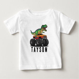 T-Rex Dinosaur Monster Truck Baby T-Shirt