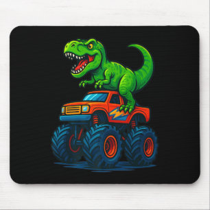 T-rex Dinosaur Monster Truck Boys Birthday School  Mouse Pad