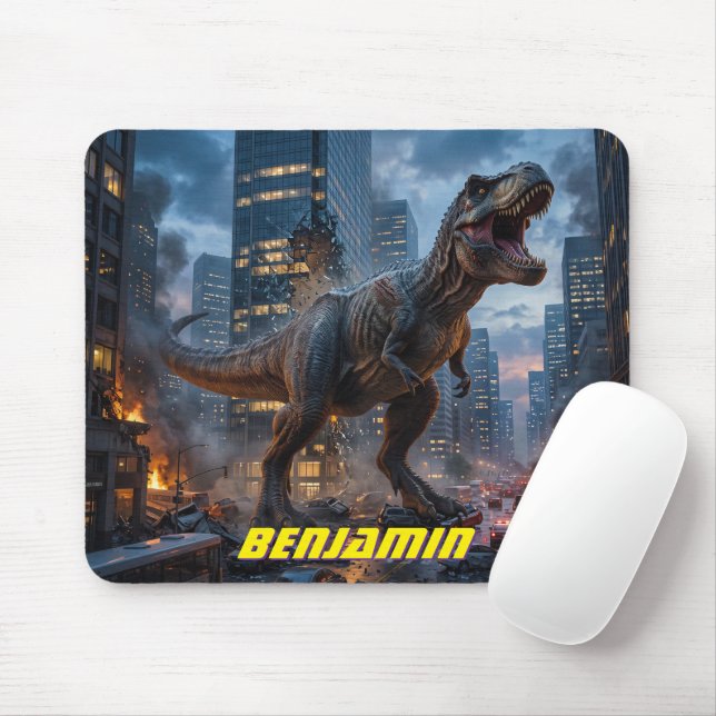 T-Rex Dinosaur  Mouse Pad (With Mouse)