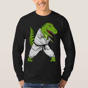 T-Rex Dinosaur Ninja Martial Arts Karate T-Shirt