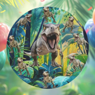 T Rex Dinosaur Party Paper Plate