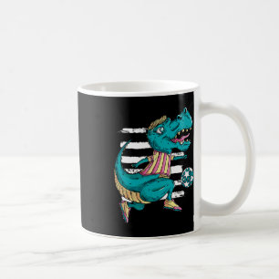 T-rex Dinosaur Plays Soccer - Trex Design  Coffee Mug