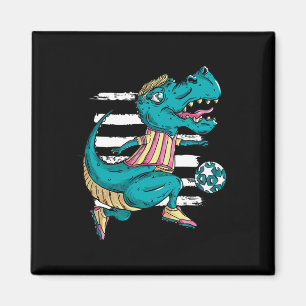 T-rex Dinosaur Plays Soccer - Trex Design Magnet