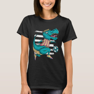 T-rex Dinosaur Plays Soccer - Trex Design T-Shirt