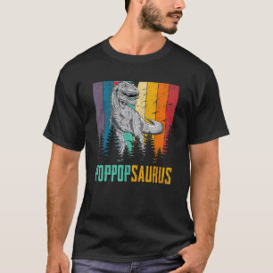 T Rex Dinosaur Poppop Saurus Family Matching Fathe T-Shirt