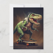 T-Rex Dinosaur Riding a Skateboard Birthday Party