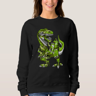 T Rex Dinosaur Robot Futuristic Science Fiction Bo Sweatshirt