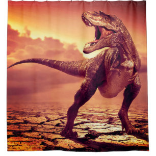 T-rex Dinosaur Shower Curtain