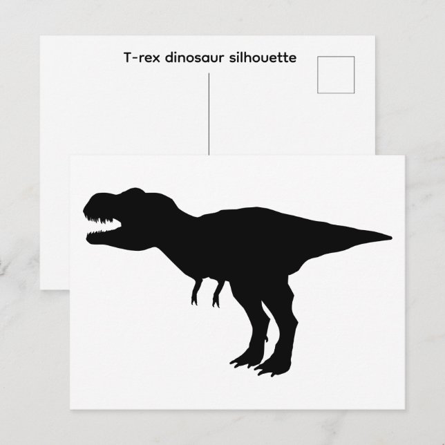 T-rex dinosaur silhouette  postcard (Front/Back)