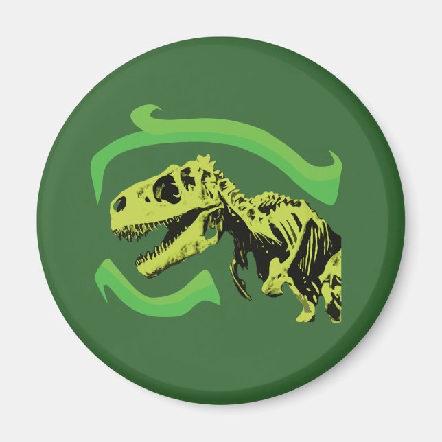 T-Rex Dinosaur Skeleton Magnet (Front)