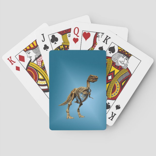 T. Rex dinosaur skeleton Playing Cards (Back)