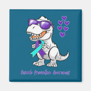T-rex Dinosaur Suicide Prevention Awareness Day Di Magnet