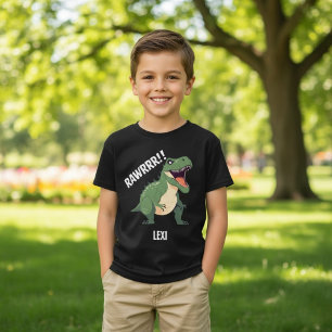 T-Rex Dinosaur Tyrannosaurus Rex Custom Name T-Shirt