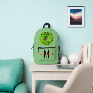 T-rex Dinosaurs Dino Monogram Personalised Girls Printed Backpack