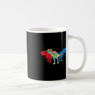 T-Rex Dinosaurs Puzzle Dino Autism Awareness ASL G Coffee Mug