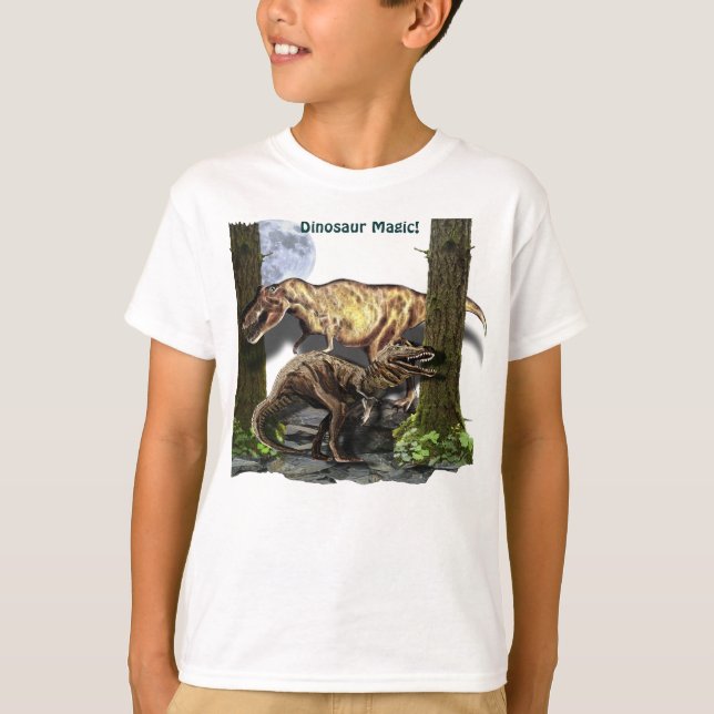 T-REX DINOSAURS, TREES & MOON Tee Rex Shirt (Front)