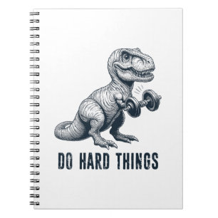 T-Rex Do Hard Things Playing Cards Notebook