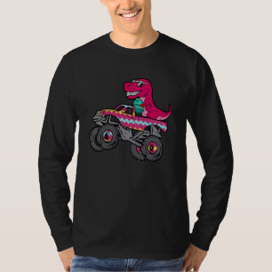 T Rex Easter Bunny Dinosaur Boys Monster Truck Kid T-Shirt