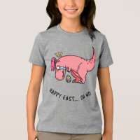 T-Rex Easter Struggle Kids Shirt