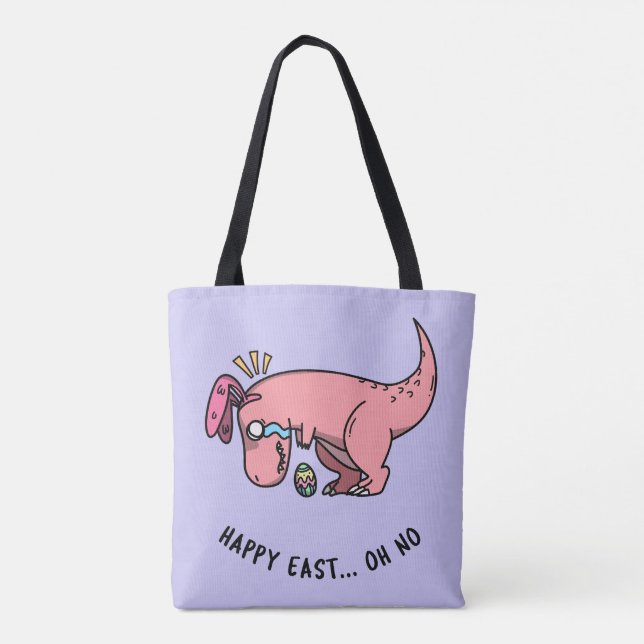T-Rex Easter Struggle Tote Bag (Back)