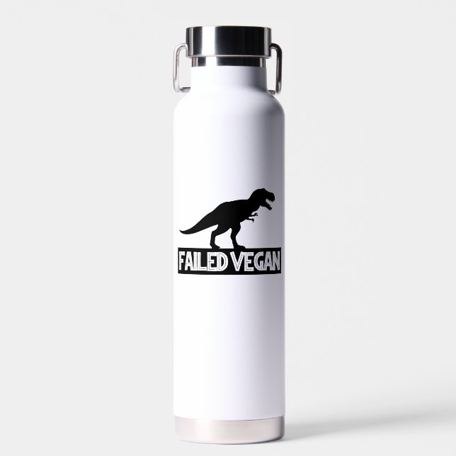 T-Rex Failed Vegan Water Bottle (Front)