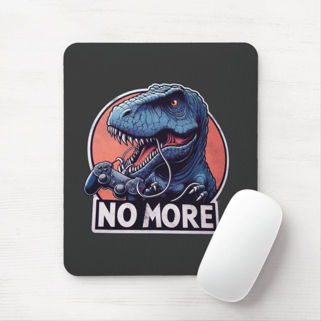 T-Rex Gamer No More Design Mouse Pad (With Mouse)