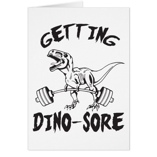 T-Rex, Getting Dino Sore, Funny, Cartoon, Workout (Front)