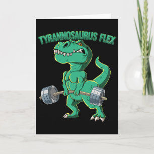 T-rex Gym Bodybuilding Tyrannosaurus Flex  Card
