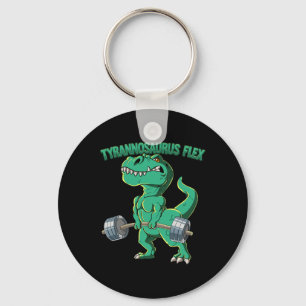 T-rex Gym Bodybuilding Tyrannosaurus Flex  Key Ring