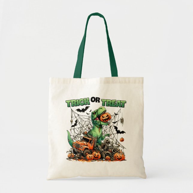 T-Rex Halloween Adventure Trick or Treat Bag (Front)