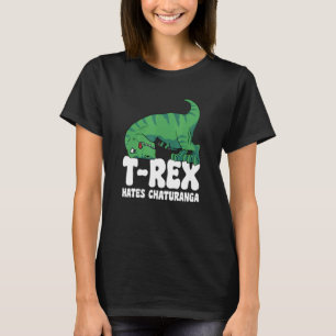 T Rex Hates Chaturanga Yoga Short Arms Dino   TRex T-Shirt