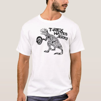 "T-Rex Hates Jerks" Fitness Tee