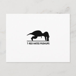 t-rex hates pushups.ai postcard