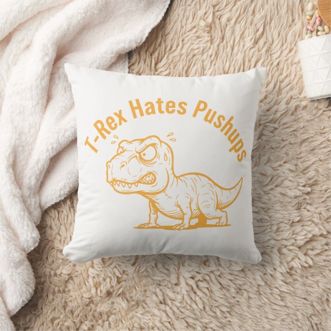 T-Rex Hates Pushups Cushion (Blanket)