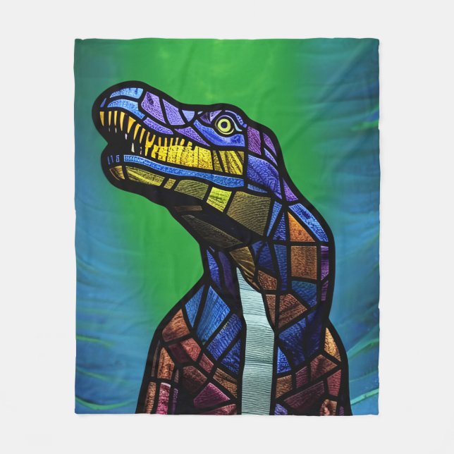 T-Rex King Of The Dinosaurs Fleece Blanket (Front)