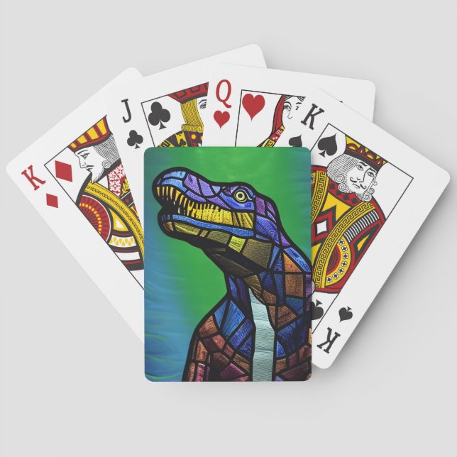 T-Rex King Of The Dinosaurs Playing Cards (Back)