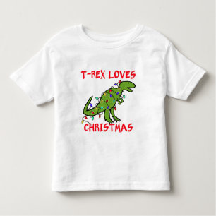 T-Rex Loves Christmas Toddler T-Shirt