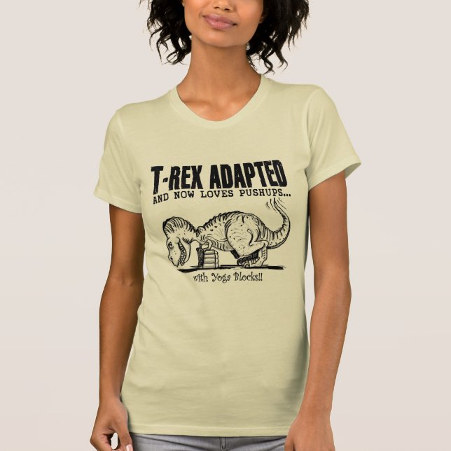 T-Rex Loves Pushups T-Shirt (Front)