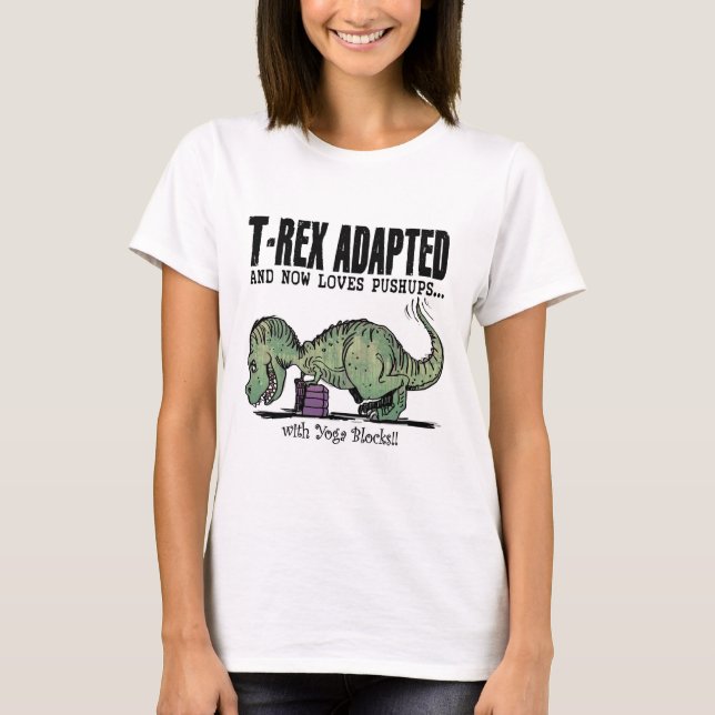 T-Rex Loves Pushups T-Shirt (Front)