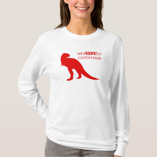 T-Rex merRAWRry Christmas T-Shirt