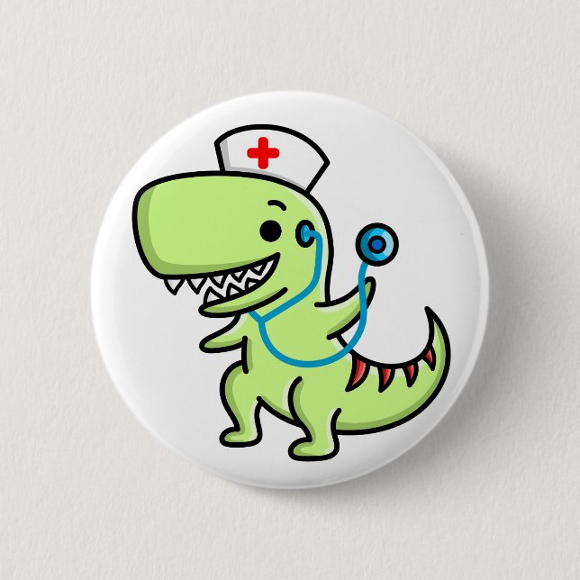 T-rex Nurse Button (Front)