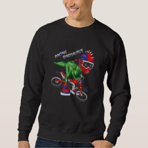 T Rex On A Motorcycle Motorcycle Rider Sweatshirt