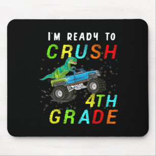 T Rex On Monster Truck - Im Ready To Crush 4th Gra Mouse Pad